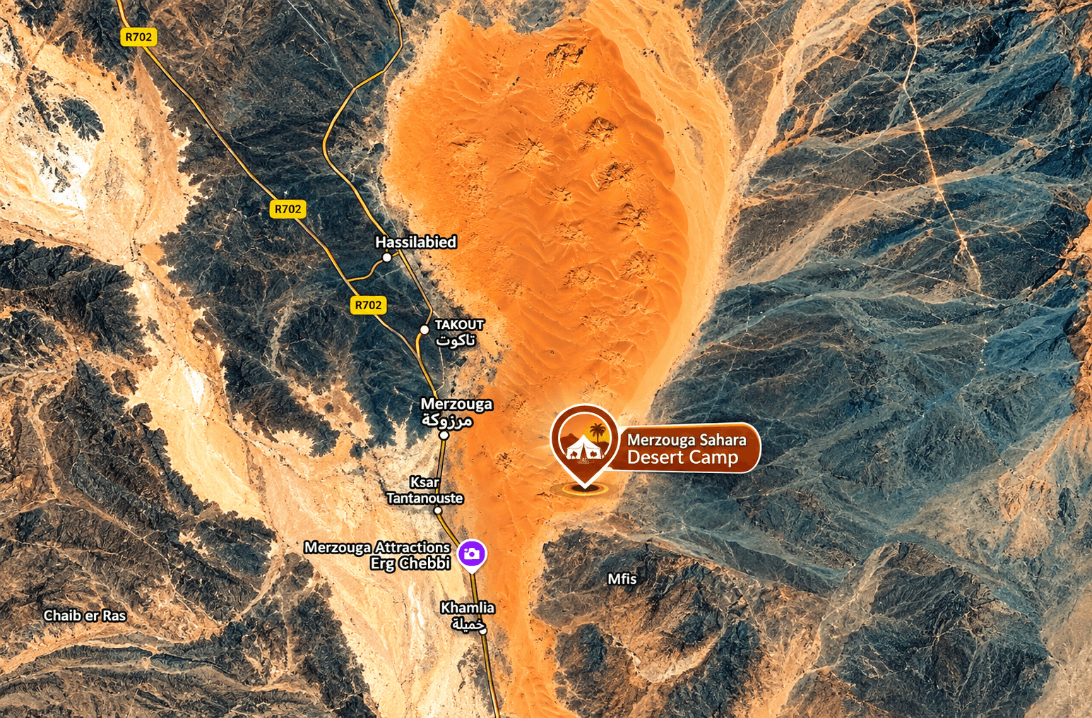 Contact Us - Merzouga Sahara Desert Camp